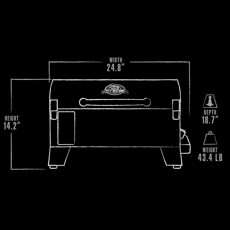 Portable Tabletop Wood Pellet Grill - PB150PPG, Black