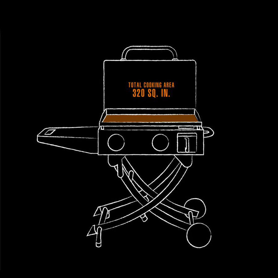 Sportsman Portable 2-Burner Griddle With Legs