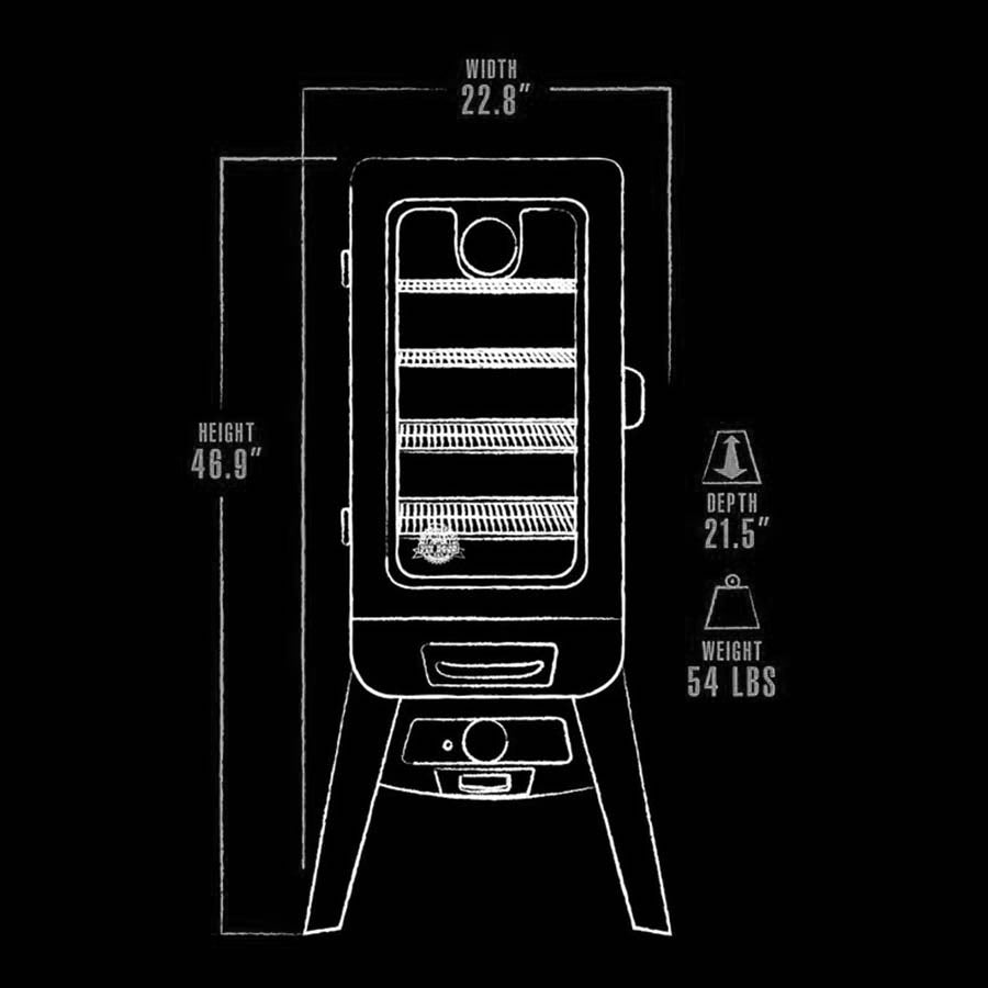 3-Series Gas Vertical Smoker, Red Hammertone