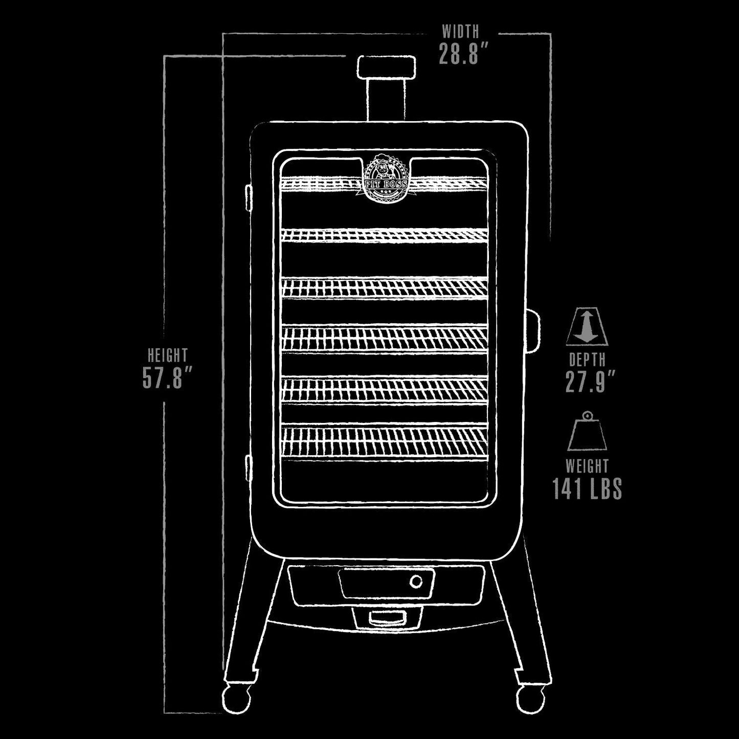 Copperhead 7-Series Wood Pellet Vertical Smoker
