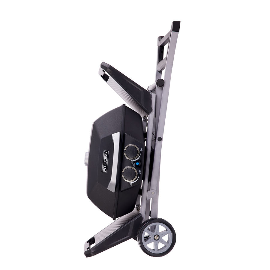 2-Burner Portable Gas Grill with Collapsible Cart