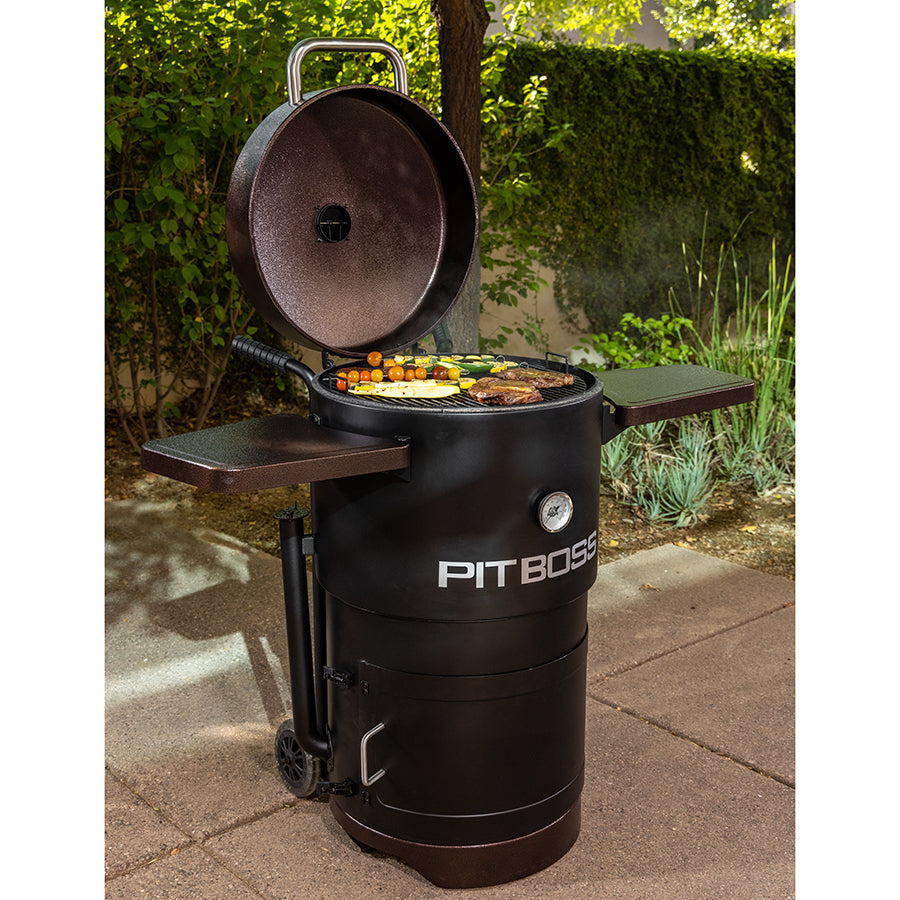 Champion Barrel Charcoal Smoker, Mahogany