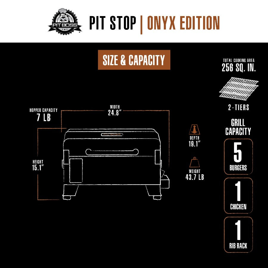 Portable Pit Stop Grill - Onyx Edition