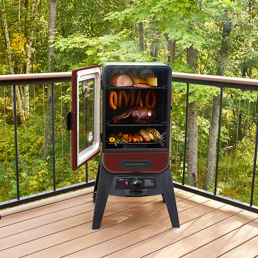 2-Series Gas Vertical Smoker, Red Hammertone