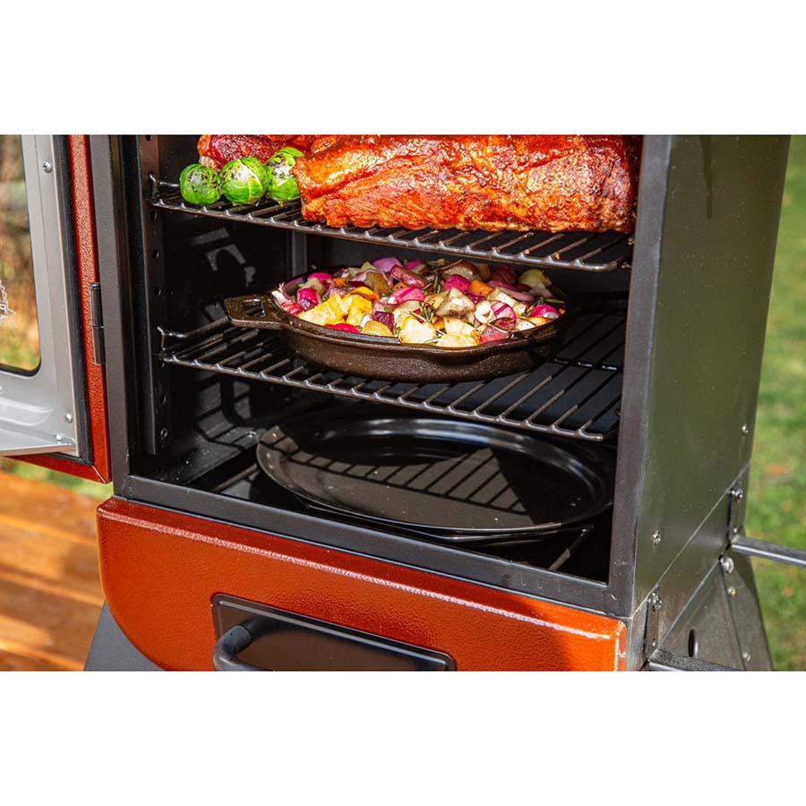 3-Series Gas Vertical Smoker, Red Hammertone