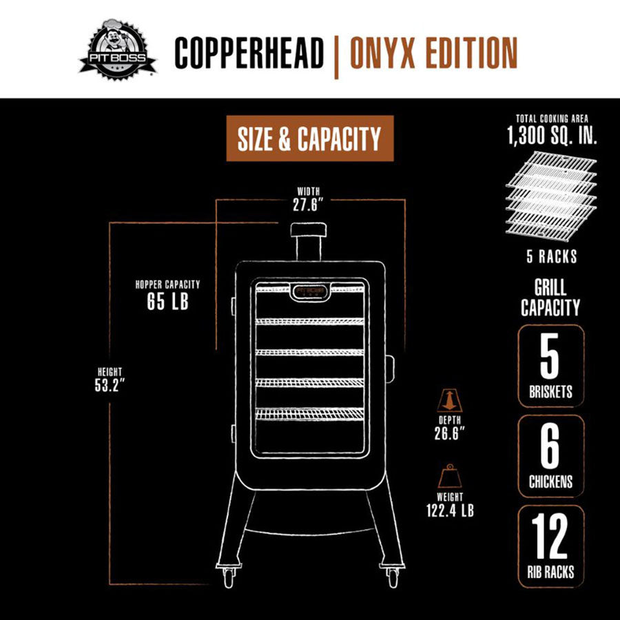 4 Series Vertical Pellet Smoker - Onyx Edition