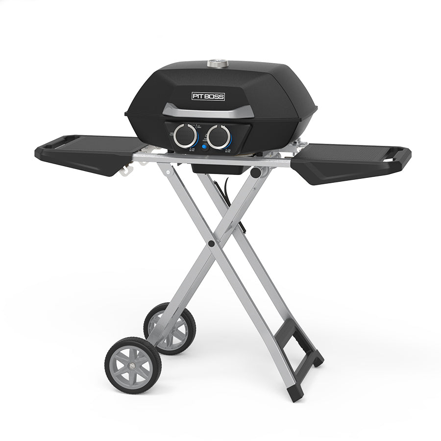 2-Burner Portable Gas Grill with Collapsible Cart