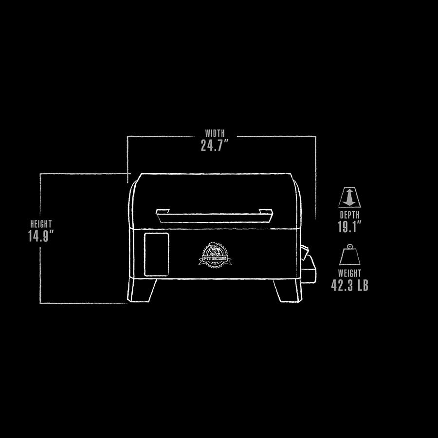 Portable Tabletop Wood Pellet Grill - PB150PPS, Mahogany