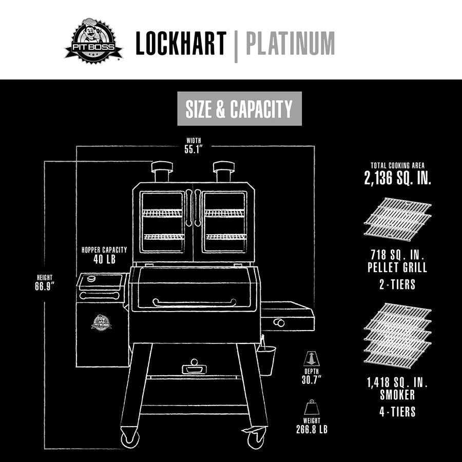 Lockhart Platinum Pellet/Smoker Combo Grill